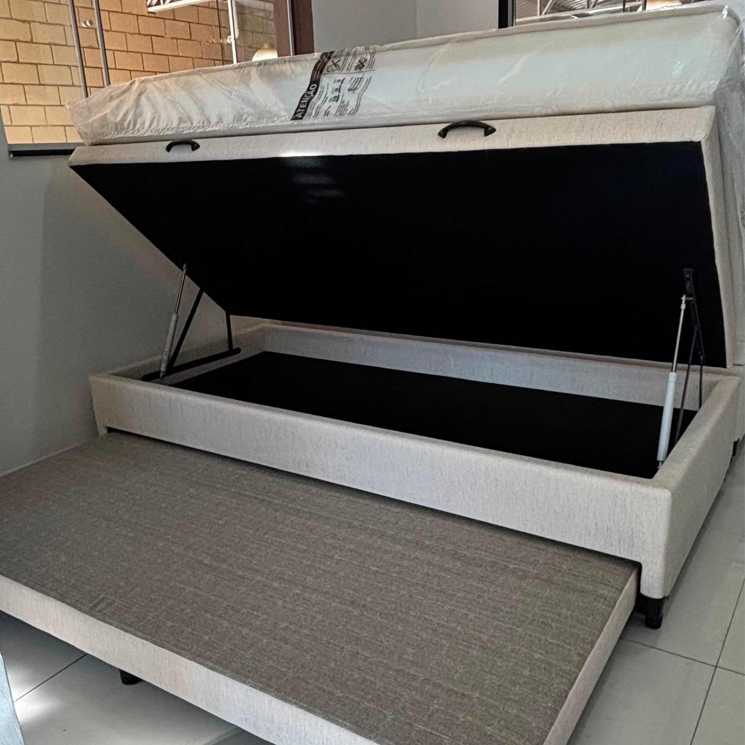 BICAMA BASE BOX BAÚ - PREMIUM AUX SOLTEIRO